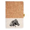 Cork And Heathered Fabric Hardcover Journal 5.5" X 8.25" Thumbnail