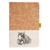 Cork And Heathered Fabric Hardcover Journal 5.5" X 8.25" Thumbnail