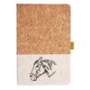 Cork And Heathered Fabric Hardcover Journal 5.5" X 8.25" Thumbnail