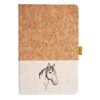 Cork And Heathered Fabric Hardcover Journal 5.5" X 8.25" Thumbnail