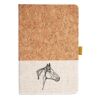 Cork And Heathered Fabric Hardcover Journal 5.5" X 8.25" Thumbnail