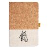 Cork And Heathered Fabric Hardcover Journal 5.5" X 8.25" Thumbnail
