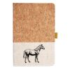 Cork And Heathered Fabric Hardcover Journal 5.5" X 8.25" Thumbnail
