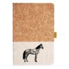 Cork And Heathered Fabric Hardcover Journal 5.5" X 8.25" Thumbnail