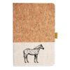 Cork And Heathered Fabric Hardcover Journal 5.5" X 8.25" Thumbnail