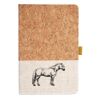 Cork And Heathered Fabric Hardcover Journal 5.5" X 8.25" Thumbnail