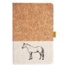 Cork And Heathered Fabric Hardcover Journal 5.5" X 8.25" Thumbnail