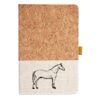 Cork And Heathered Fabric Hardcover Journal 5.5" X 8.25" Thumbnail