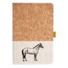 Cork And Heathered Fabric Hardcover Journal 5.5" X 8.25" Thumbnail