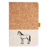 Cork And Heathered Fabric Hardcover Journal 5.5" X 8.25" Thumbnail