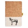 Cork And Heathered Fabric Hardcover Journal 5.5" X 8.25" Thumbnail