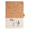 Cork And Heathered Fabric Hardcover Journal 5.5" X 8.25" Thumbnail
