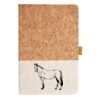 Cork And Heathered Fabric Hardcover Journal 5.5" X 8.25" Thumbnail