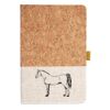 Cork And Heathered Fabric Hardcover Journal 5.5" X 8.25" Thumbnail
