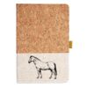 Cork And Heathered Fabric Hardcover Journal 5.5" X 8.25" Thumbnail
