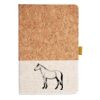 Cork And Heathered Fabric Hardcover Journal 5.5" X 8.25" Thumbnail