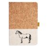 Cork And Heathered Fabric Hardcover Journal 5.5" X 8.25" Thumbnail