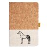 Cork And Heathered Fabric Hardcover Journal 5.5" X 8.25" Thumbnail