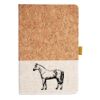 Cork And Heathered Fabric Hardcover Journal 5.5" X 8.25" Thumbnail