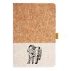 Cork And Heathered Fabric Hardcover Journal 5.5" X 8.25" Thumbnail