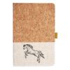 Cork And Heathered Fabric Hardcover Journal 5.5" X 8.25" Thumbnail