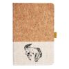 Cork And Heathered Fabric Hardcover Journal 5.5" X 8.25" Thumbnail