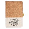 Cork And Heathered Fabric Hardcover Journal 5.5" X 8.25" Thumbnail