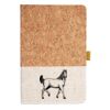 Cork And Heathered Fabric Hardcover Journal 5.5" X 8.25" Thumbnail