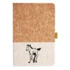 Cork And Heathered Fabric Hardcover Journal 5.5" X 8.25" Thumbnail