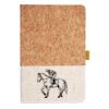 Cork And Heathered Fabric Hardcover Journal 5.5" X 8.25" Thumbnail
