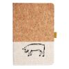Cork And Heathered Fabric Hardcover Journal 5.5" X 8.25" Thumbnail