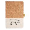Cork And Heathered Fabric Hardcover Journal 5.5" X 8.25" Thumbnail