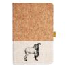 Cork And Heathered Fabric Hardcover Journal 5.5" X 8.25" Thumbnail