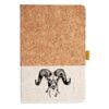 Cork And Heathered Fabric Hardcover Journal 5.5" X 8.25" Thumbnail
