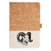 Cork And Heathered Fabric Hardcover Journal 5.5" X 8.25" Thumbnail