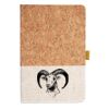 Cork And Heathered Fabric Hardcover Journal 5.5" X 8.25" Thumbnail