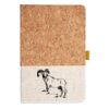Cork And Heathered Fabric Hardcover Journal 5.5" X 8.25" Thumbnail