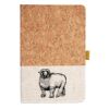 Cork And Heathered Fabric Hardcover Journal 5.5" X 8.25" Thumbnail