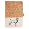 Cork And Heathered Fabric Hardcover Journal 5.5" X 8.25" Thumbnail