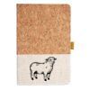 Cork And Heathered Fabric Hardcover Journal 5.5" X 8.25" Thumbnail