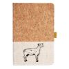 Cork And Heathered Fabric Hardcover Journal 5.5" X 8.25" Thumbnail