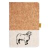 Cork And Heathered Fabric Hardcover Journal 5.5" X 8.25" Thumbnail