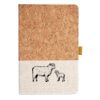 Cork And Heathered Fabric Hardcover Journal 5.5" X 8.25" Thumbnail