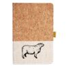 Cork And Heathered Fabric Hardcover Journal 5.5" X 8.25" Thumbnail