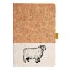 Cork And Heathered Fabric Hardcover Journal 5.5" X 8.25" Thumbnail