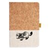 Cork And Heathered Fabric Hardcover Journal 5.5" X 8.25" Thumbnail