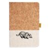 Cork And Heathered Fabric Hardcover Journal 5.5" X 8.25" Thumbnail