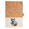 Cork And Heathered Fabric Hardcover Journal 5.5" X 8.25" Thumbnail
