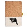 Cork And Heathered Fabric Hardcover Journal 5.5" X 8.25" Thumbnail