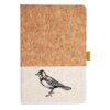 Cork And Heathered Fabric Hardcover Journal 5.5" X 8.25" Thumbnail